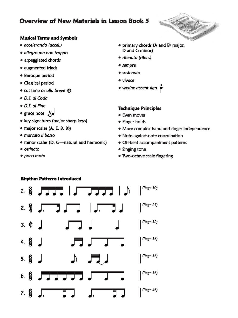 Alfred's Premier Piano Course, Lesson 5