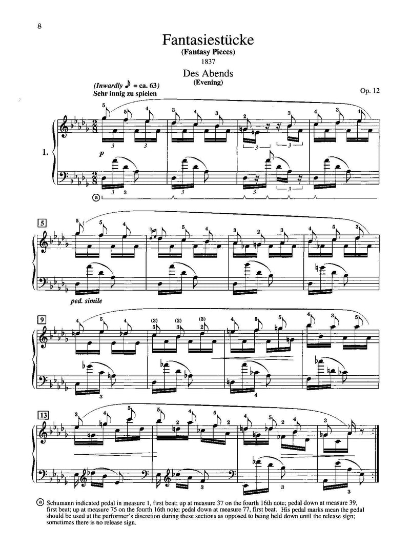 Schumann: Fantasiestücke, Opus 12 Fantasy Pieces