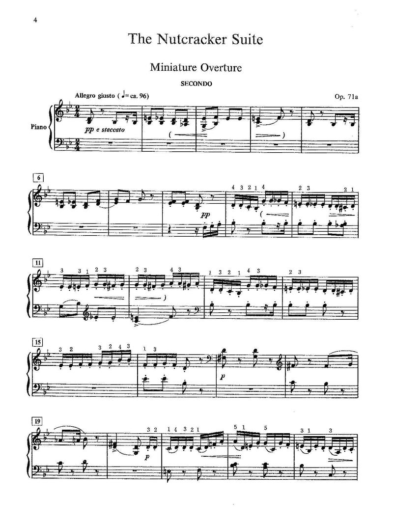 Tchaikovsky: The Nutcracker Suite for Piano Duet