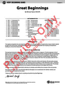 Great Beginnings - Michael Kamuf (Concert Band Grade 0.5)