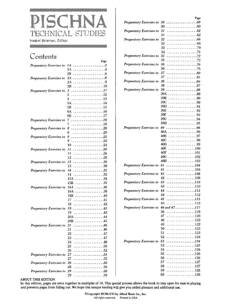 Pischna: Technical Studies