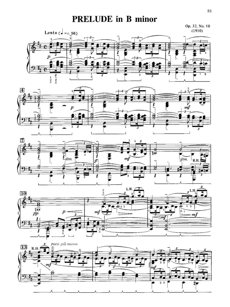 Rachmaninoff: 13 Preludes, Opus 32