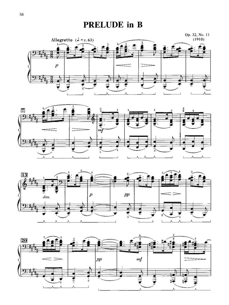 Rachmaninoff: 13 Preludes, Opus 32