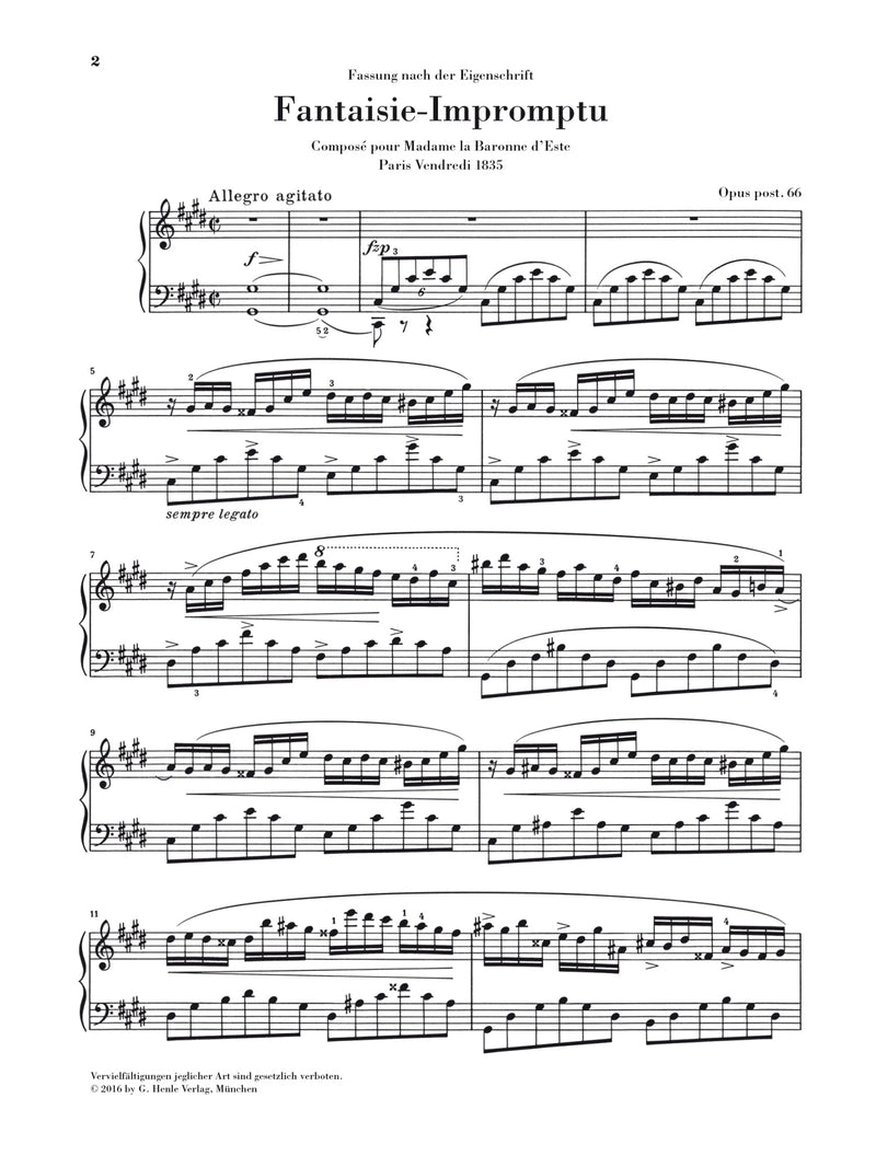 Chopin: Fantaisie-Impromptu c sharp minor op. post. 66