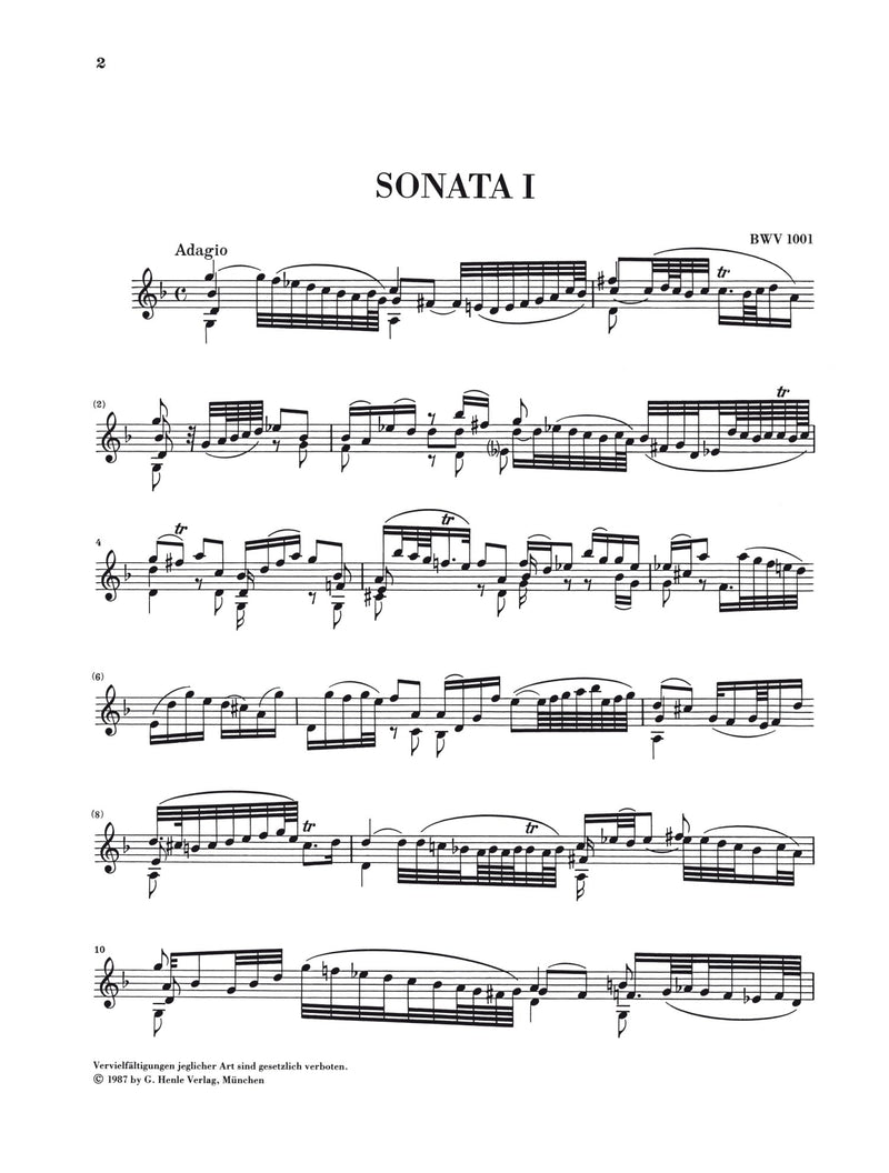 Bach: Sonatas & Partitas for Violin Solo BWV 1001-1006