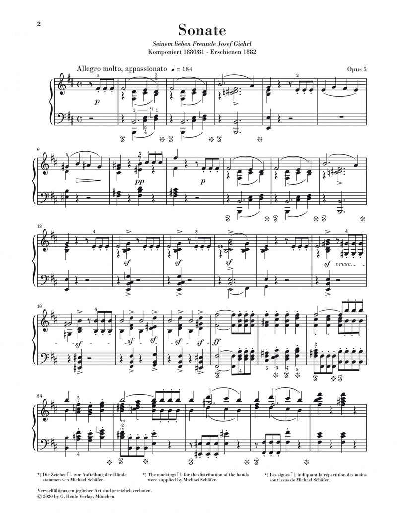Strauss: Piano Sonata in B Minor, Op. 5