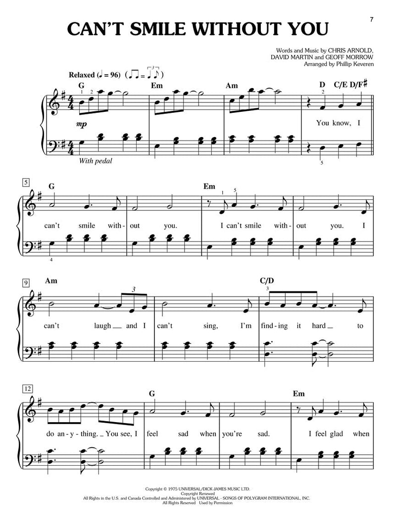 Songs of Inspiration for Easy Piano arr. Phillip Keveren