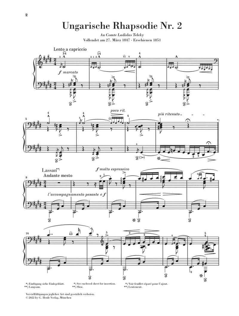 Liszt: Hungarian Rhapsody No 2 Piano Solo