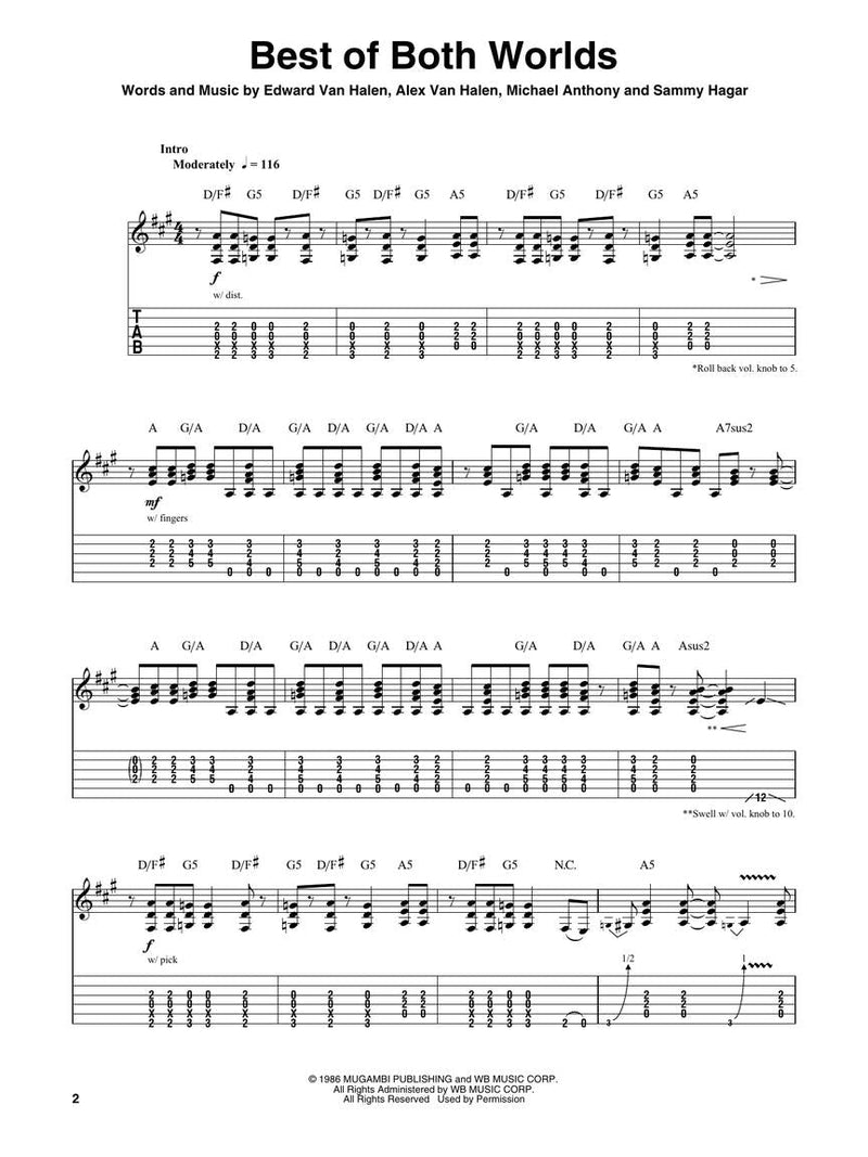 Van Halen 1986-1995 Guitar Play-Along