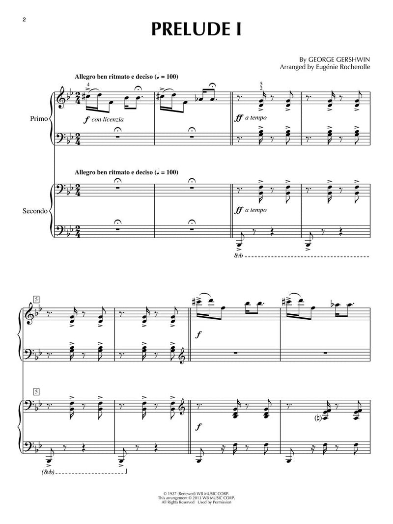 Gershwin: Three Preludes - arr. Rocherolle