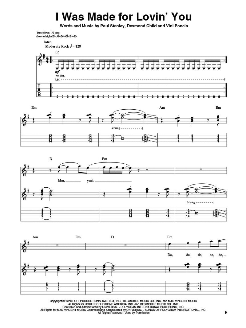 Kiss Classics Guitar Play-Along