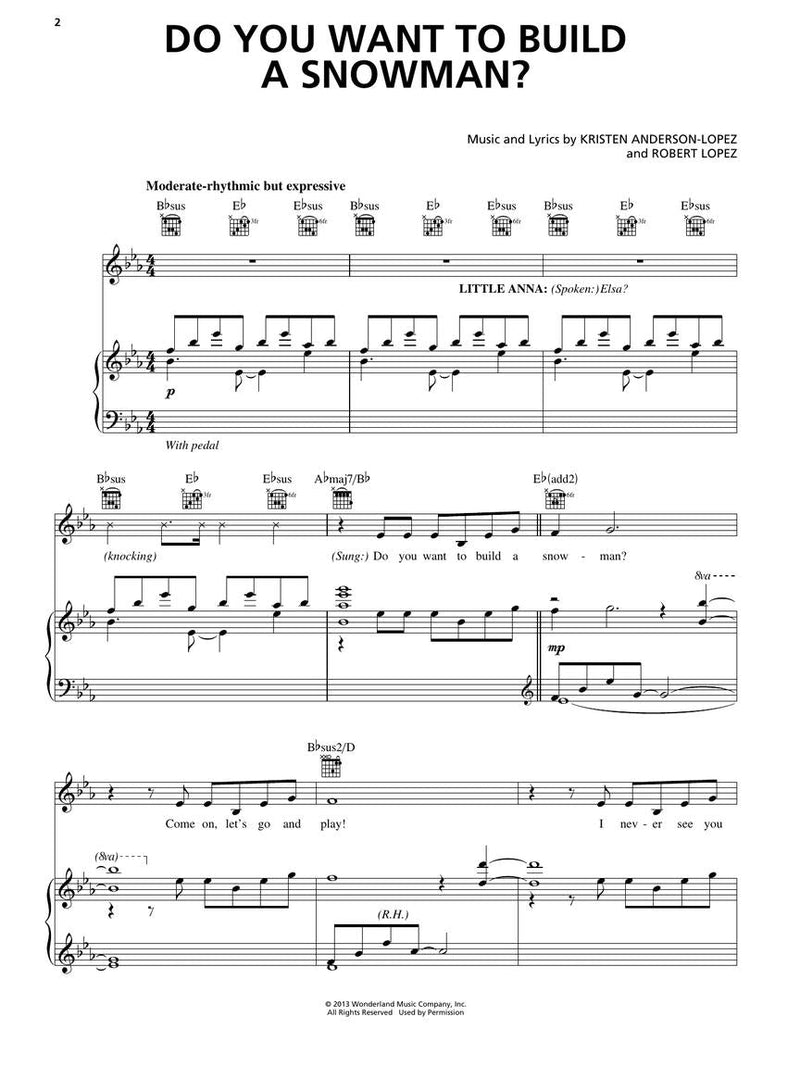 Frozen Piano Play-Along Volume 128