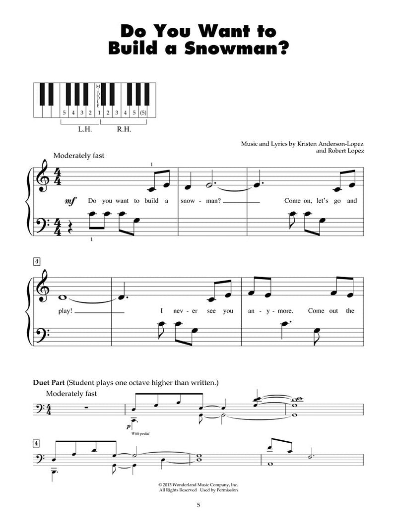 Frozen: Five Note Piano