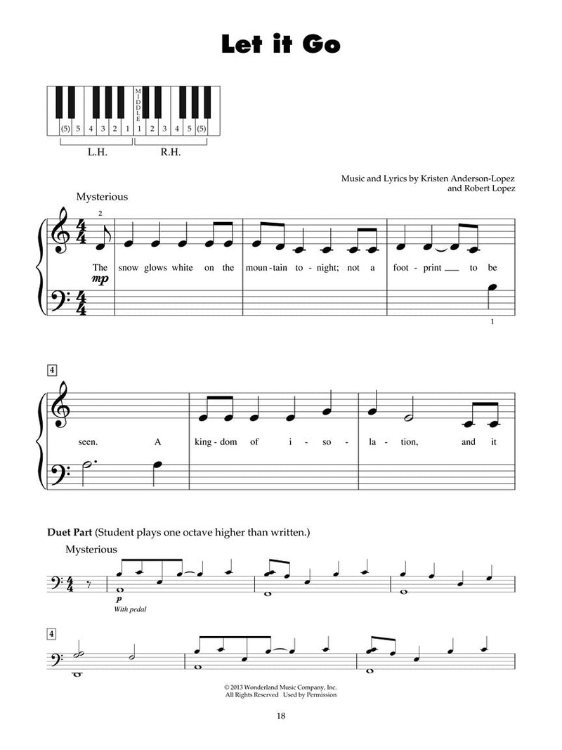 Frozen: Five Note Piano