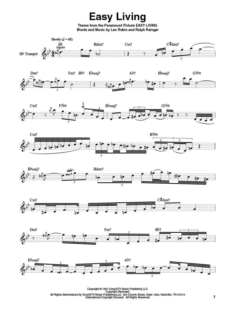 Jazz Ballads, Trumpet Play-Along Volume 7