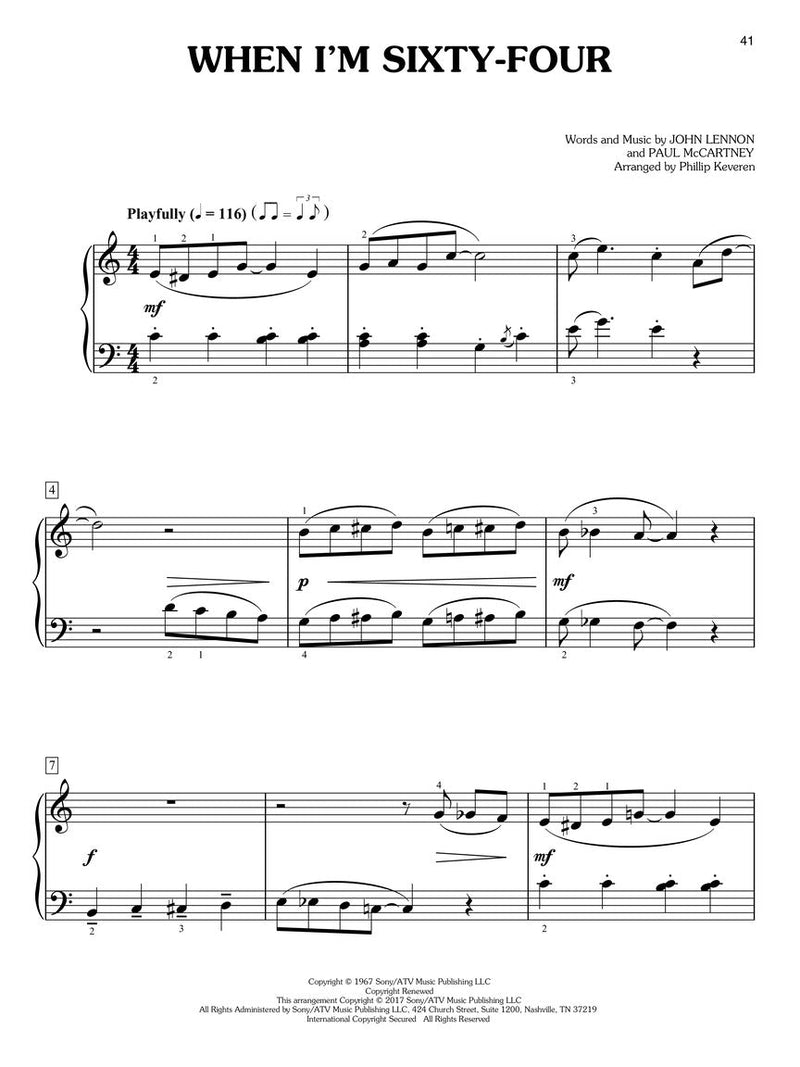 The Beatles for Easy Classical Piano arr. Phillip Keveren