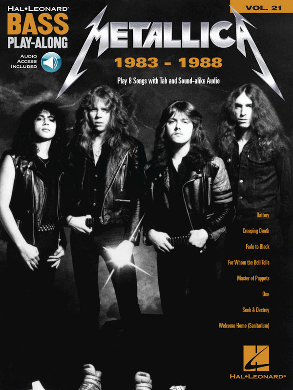 Metallica: 1983-1988, Bass Play-Along Volume 21