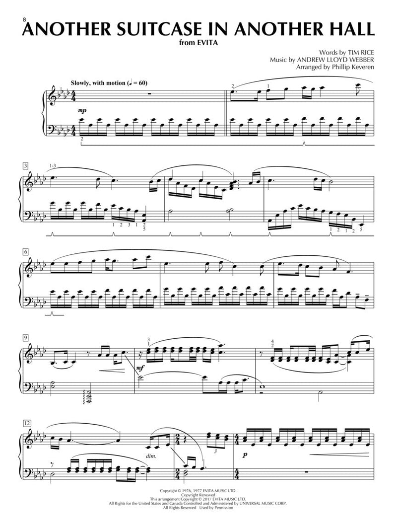 Andrew Lloyd Webber Piano Songbook arr. Phillip Keveren