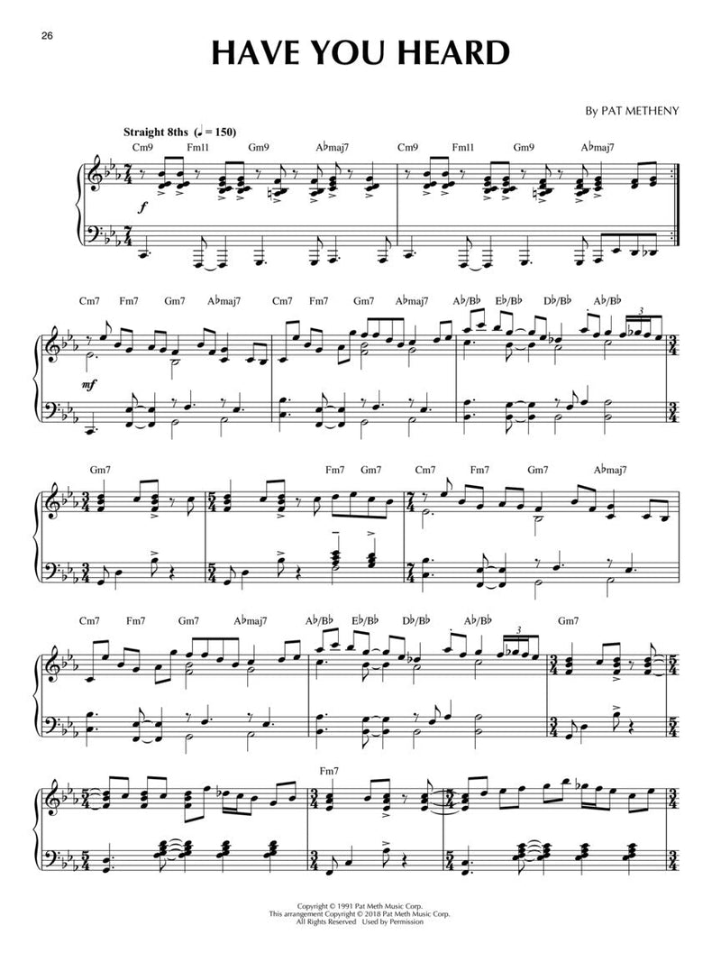 Pat Metheny - Jazz Piano Solos