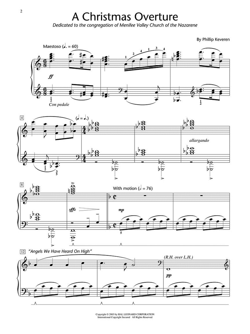 A Christmas Overture - A Medley of Beloved Hymns for Student Piano Level 5 arr. Phillip Keveren