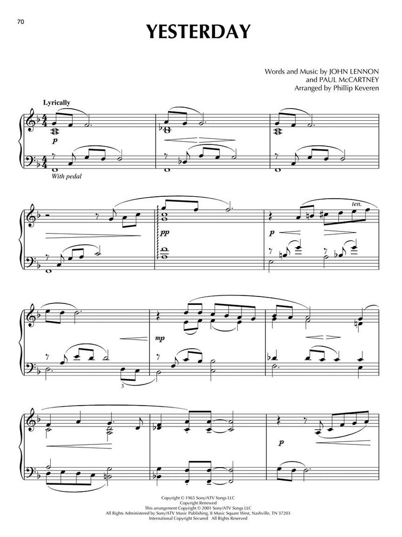 The Beatles for Piano Solo arr. Phillip Keveren