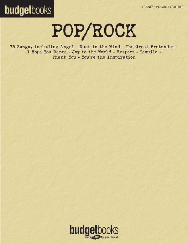 Budget Books: Pop/Rock PVG