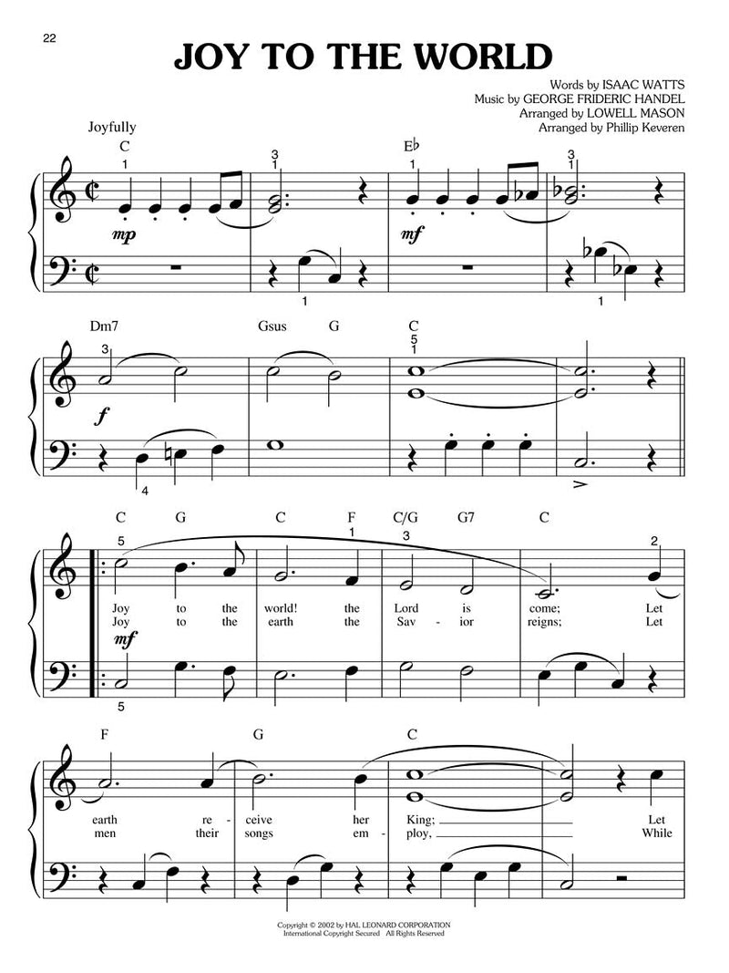 Joy to the World for Easy Classical Piano arr. Phillip Keveren