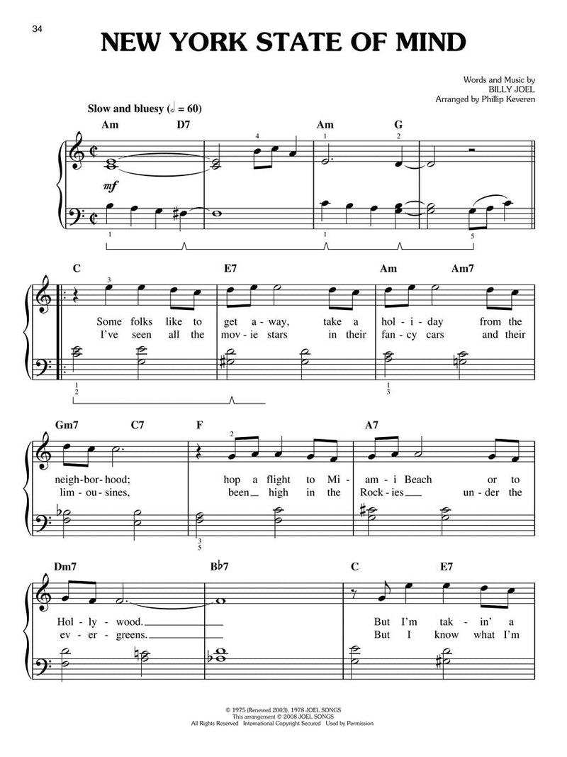 Classic Pop/Rock Hits for Easy Piano arr. Phillip Keveren