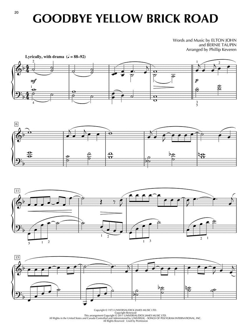 The Great Melodies For Piano Solo arr. Phillip Keveren