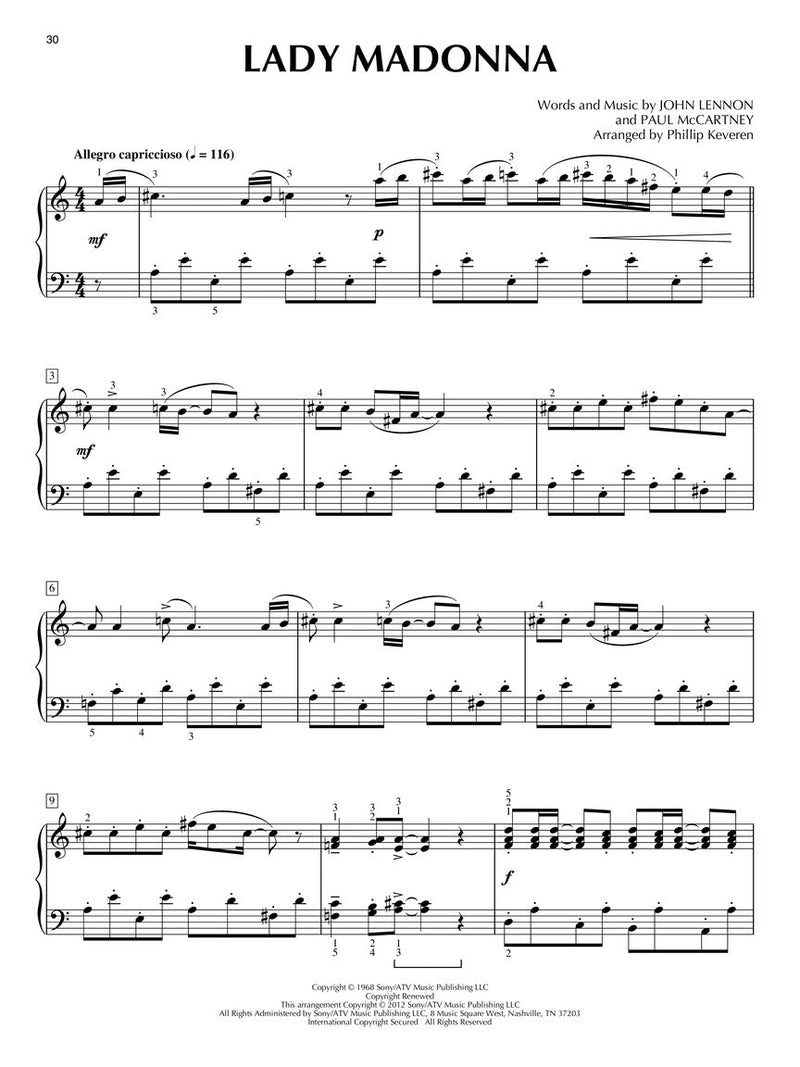 The Beatles for Classical Piano arr. Phillip Keveren