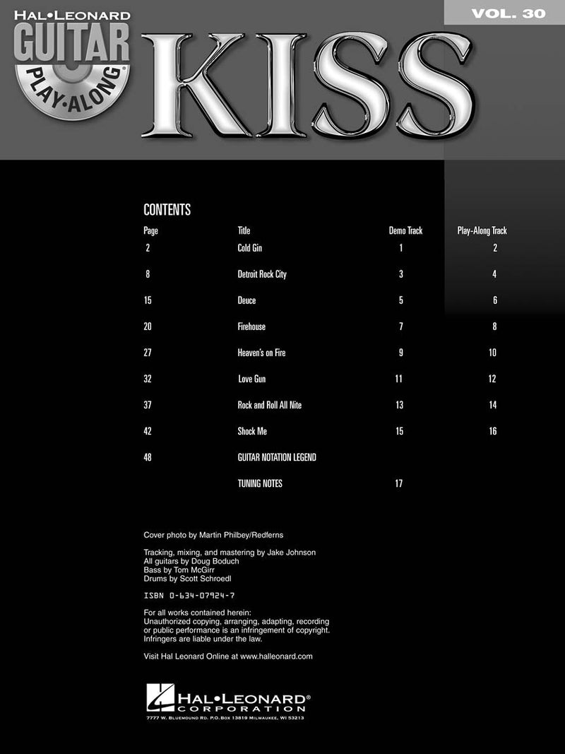 Kiss Guitar Play-Along