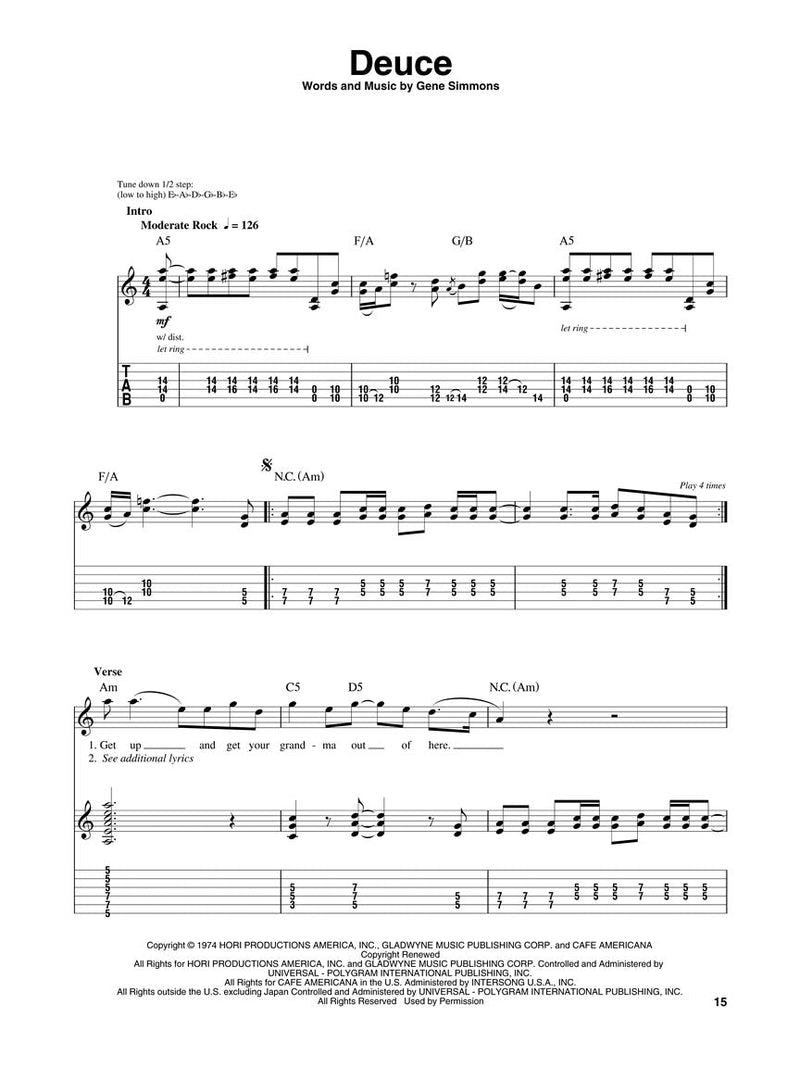 Kiss Guitar Play-Along