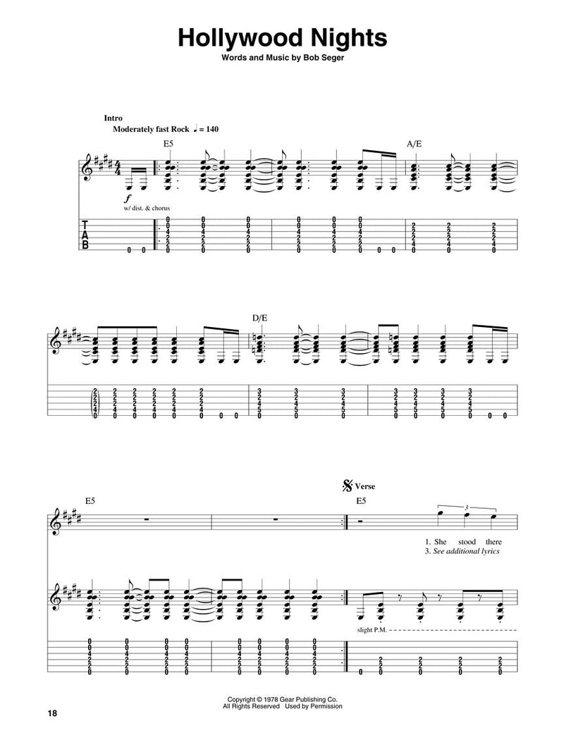 Bob Seger Guitar Play-Along