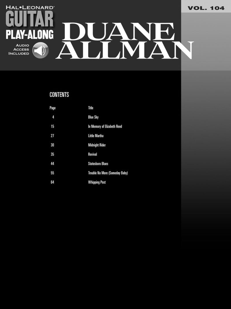 Duane Allman Guitar Play-Along