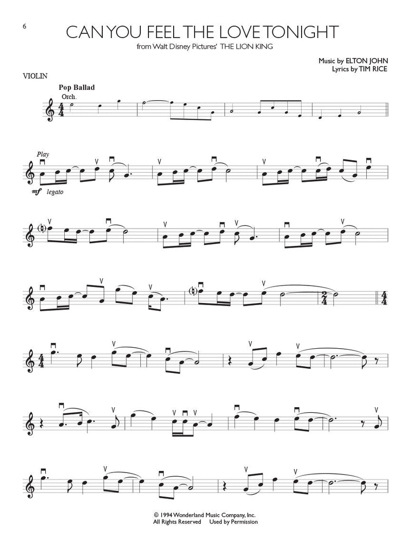 Disney Solos for Violin