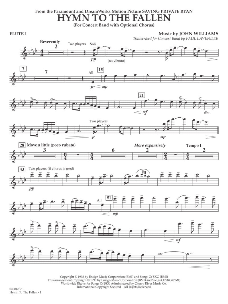Hymn to the Fallen - John Williams arr. Paul Lavender (Grade 4-5)