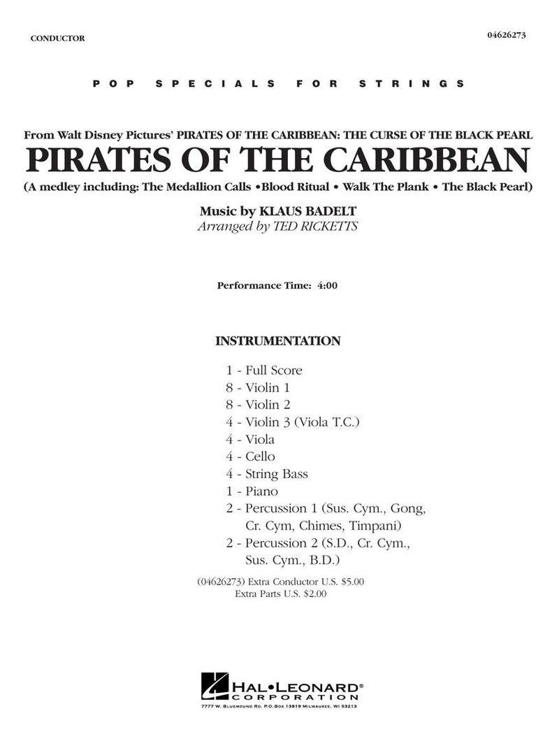 Pirates of the Caribbean - arr. Ted Ricketts (Grade 3)