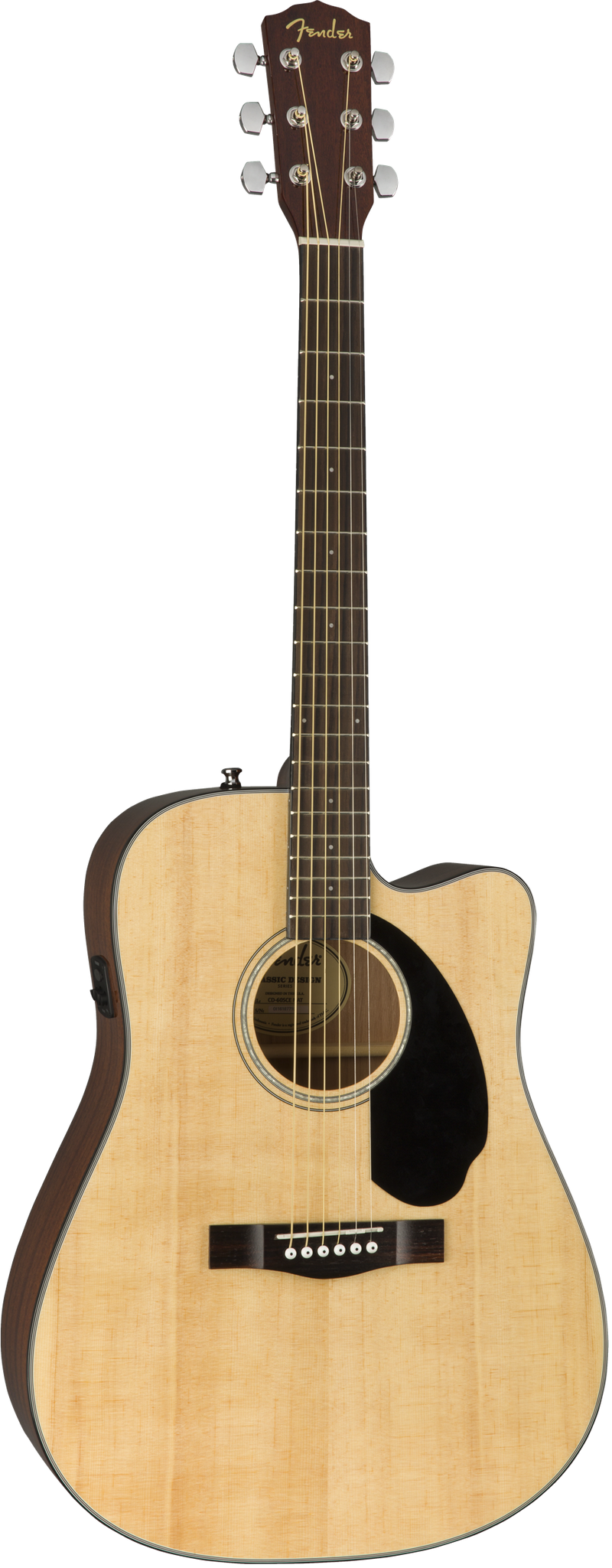 Fender CD-60SCE Dreadnought Acoustic Guitar, Walnut Fingerboard, Natural
