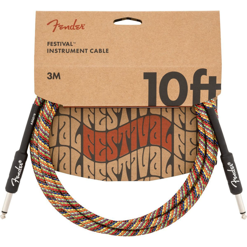 Fender Angled Festival Instrument Cable, Pure Hemp