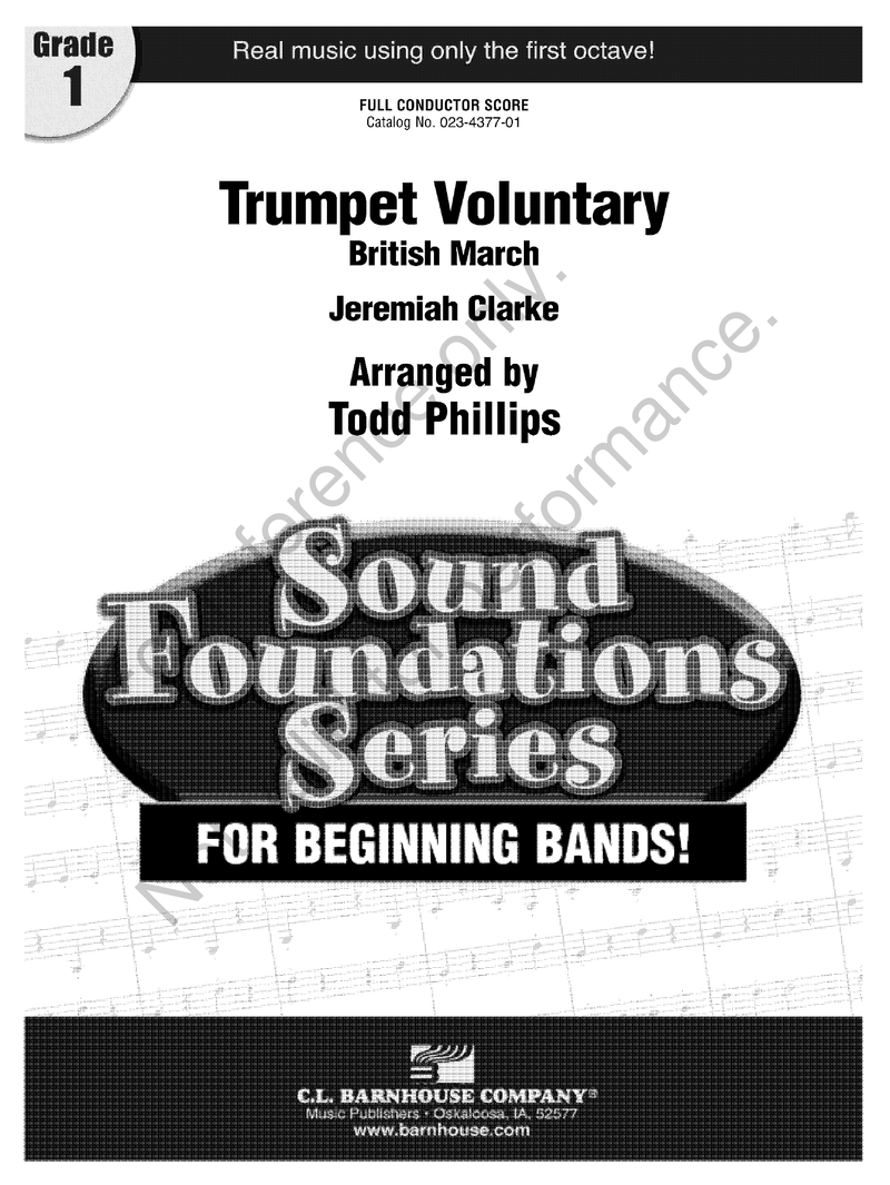 Trumpet Voluntary (British March) - arr. Todd Phillips (Grade 1)