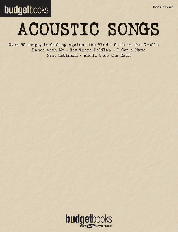 Budget Books: Acoustic Songs for Easy Piano