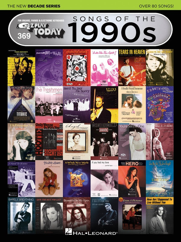 EZ Play Piano 369, Songs of the 1990s
