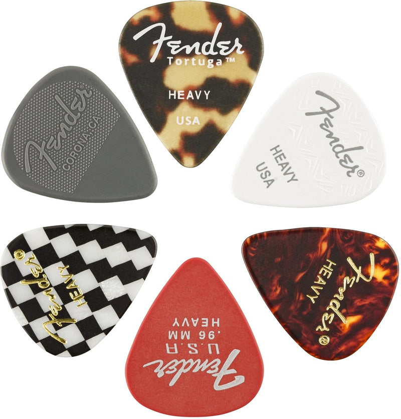 Fender Pick 351 Material Medley 6-Pack, 3 Thicknesses