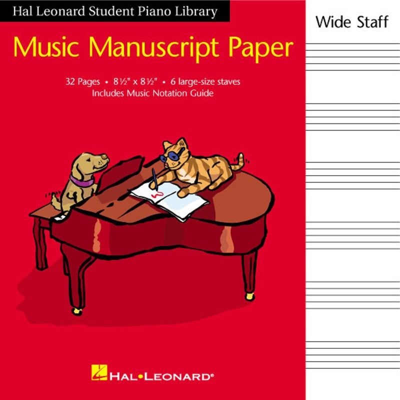 Music Manuscript Paper Wide Staff