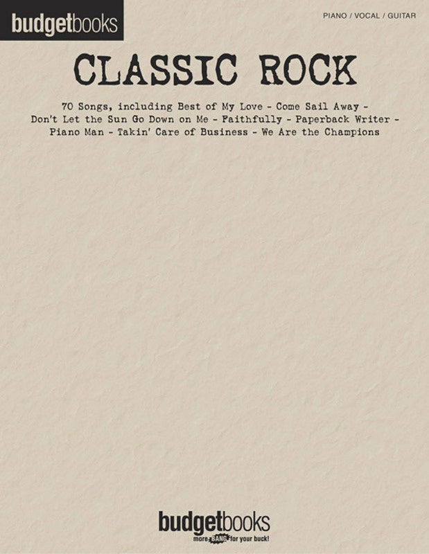 Budget Books: Classic Rock PVG