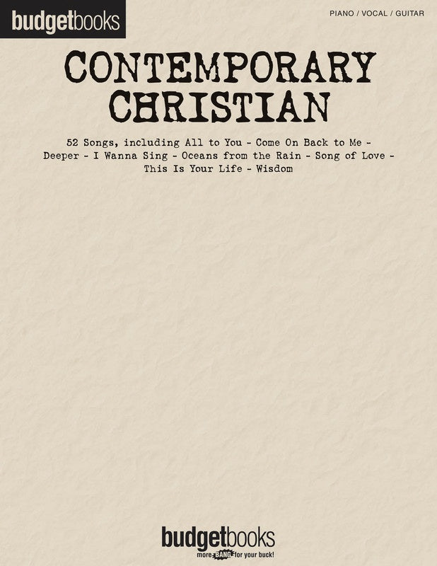 Budget Books: Contemporary Christian PVG