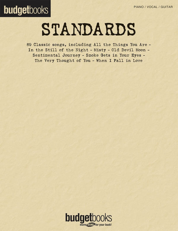 Budget Books: Standards PVG