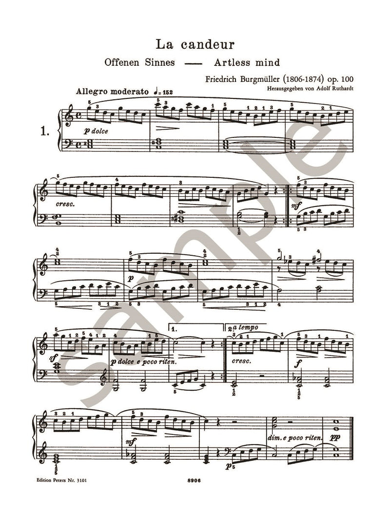 Burgmuller: 25 Easy & Progressive Studies Op. 100