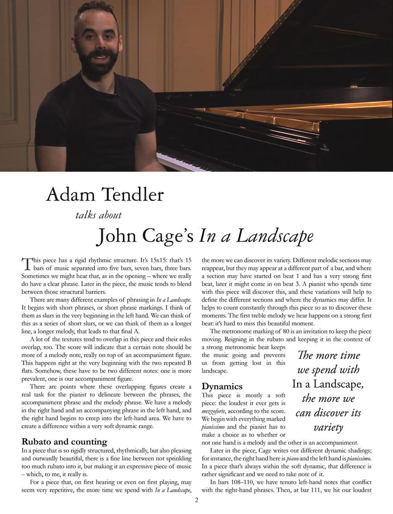 Cage: In a Landscape for Solo Piano