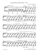 Mendelssohn: Songs Without Words No. 1 for Solo Piano